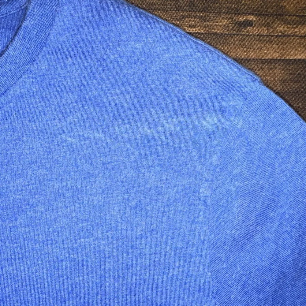 Polo Ralph Lauren T Shirt Mens M Blue Custom Slim Fit Orange Pony